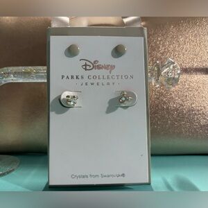 NWT Pair of 14k Gold Mickey Mouse earrings with Swarovski crystals